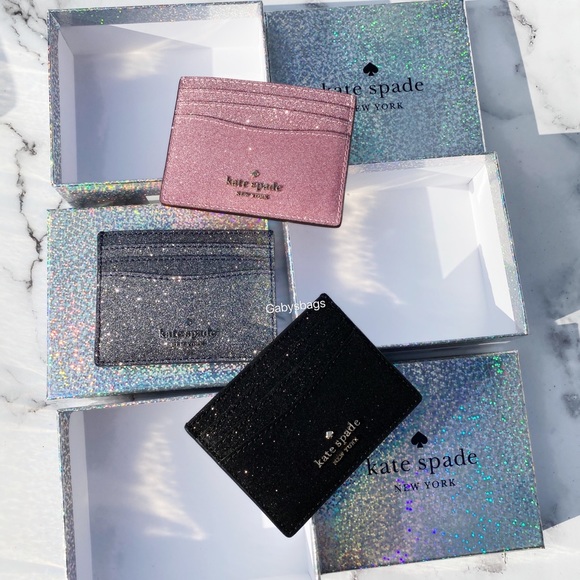 Kate spade glitter card holder GIFT BOX - Picture 2 of 12